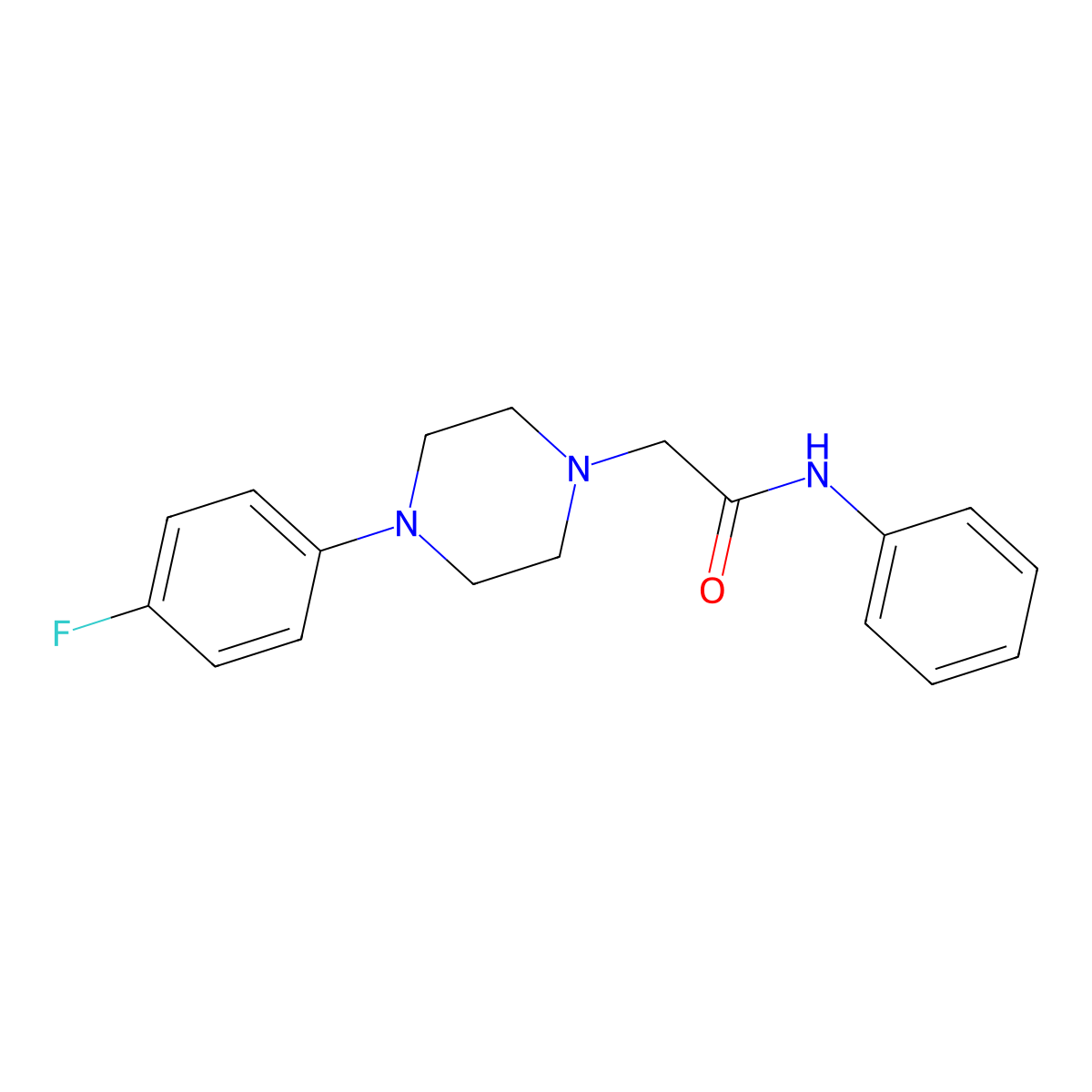 2-[4-(4-fluorophenyl)piperazin-1-yl]-N-phenylacetamide molecular structure, CAS 486456-86-4