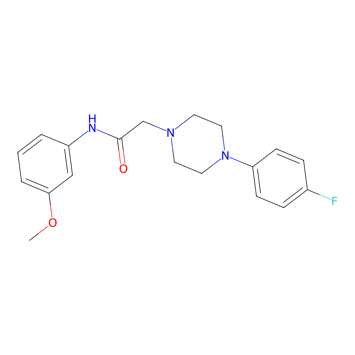2-[4-(4-fluorophenyl)piperazin-1-yl]-N-(3-methoxyphenyl)acetamide molecular structure, CAS 486456-93-3