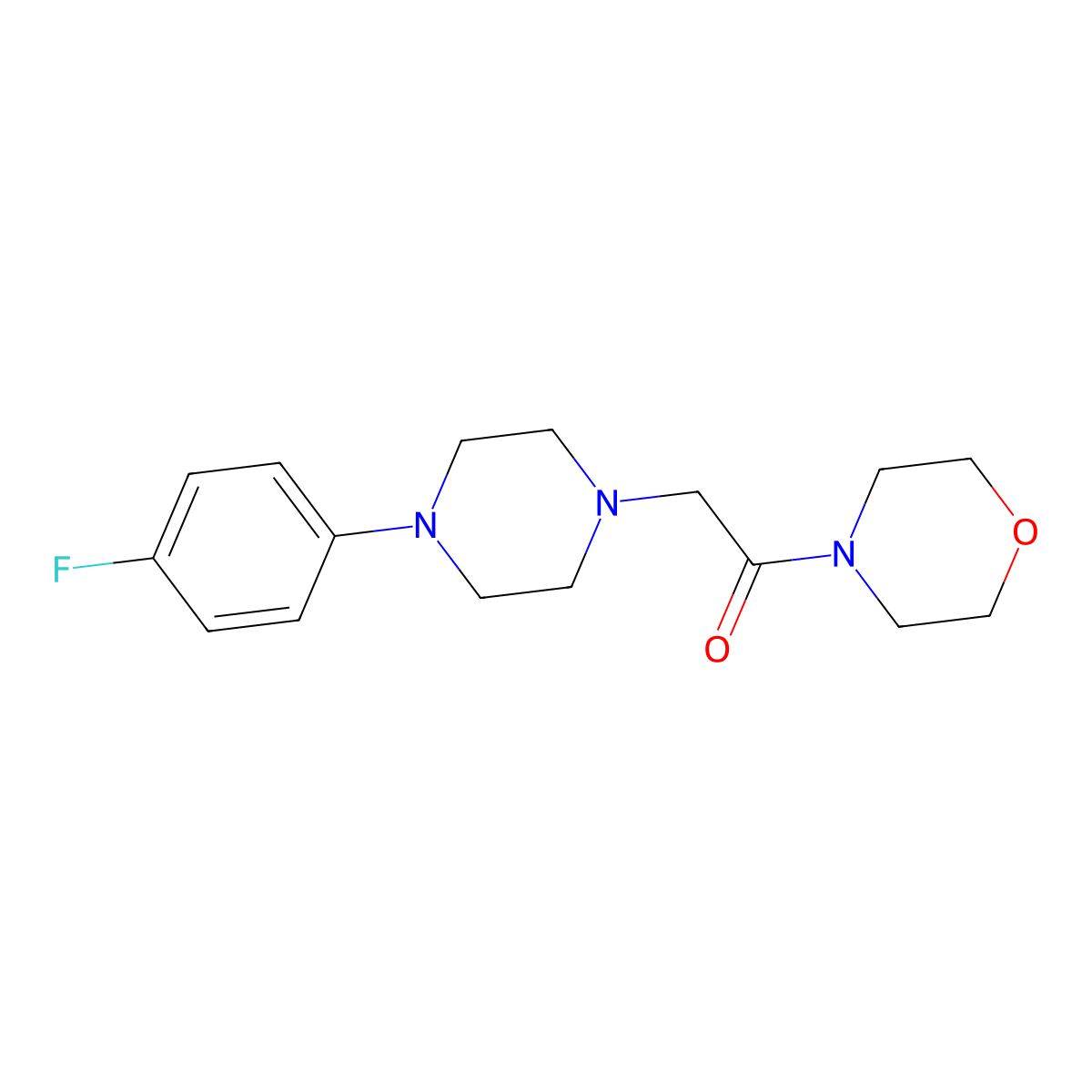 2-[4-(4-Fluorophenyl)piperazin-1-yl]-1-morpholin-4-ylethanone molecular structure, CAS 486457-15-2
