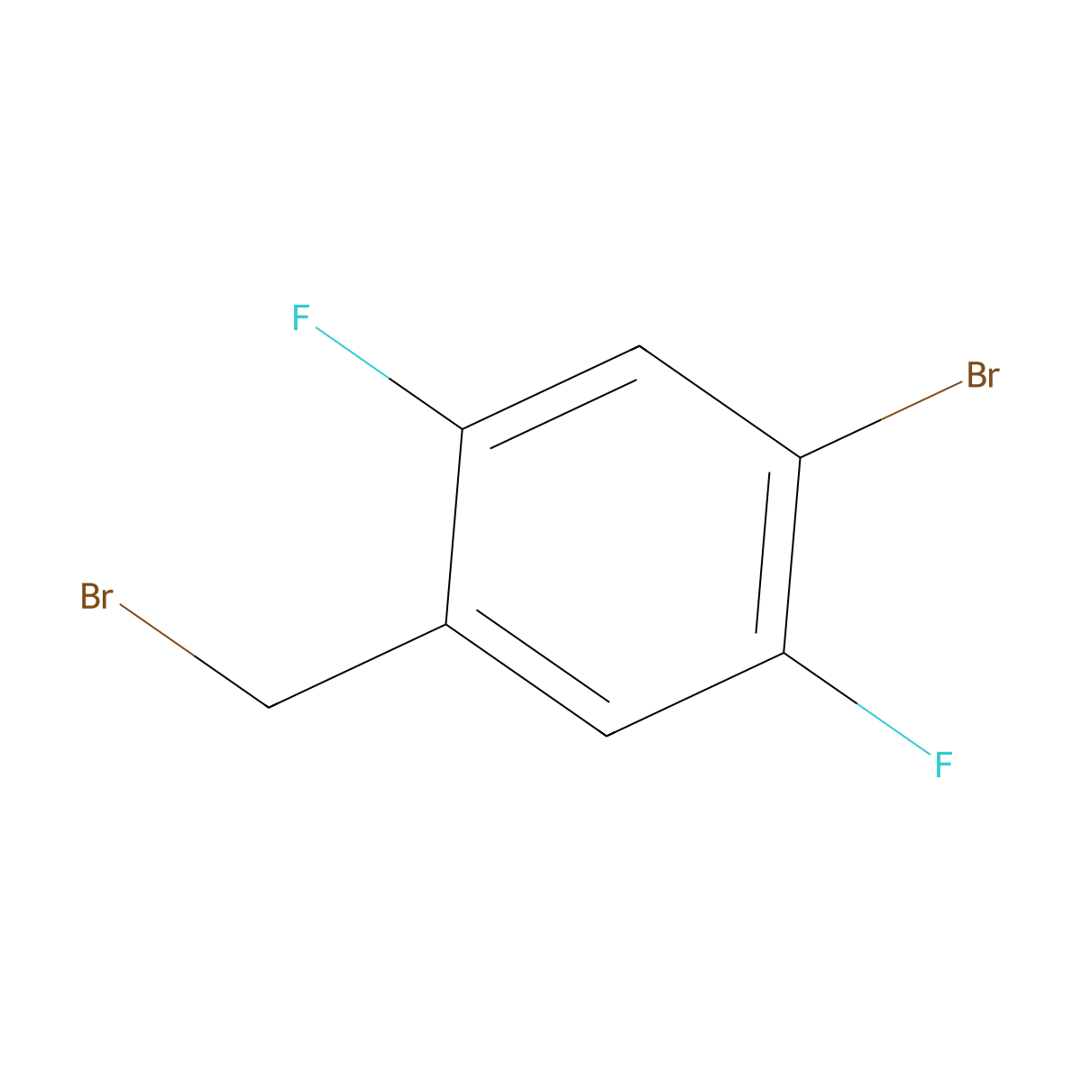 1-Bromo-4-(bromomethyl)-2,5-difluorobenzene molecular structure, CAS 486460-10-0