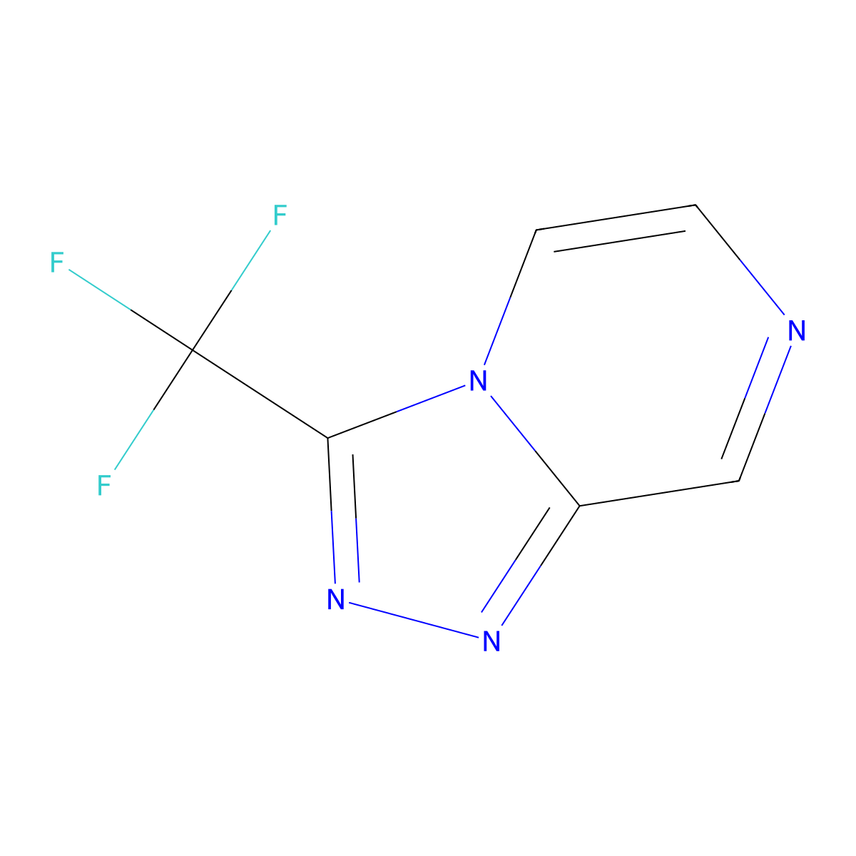3-(Trifluoromethyl)-1,2,4-triazolo(4,3-a)pyrazine molecular structure, CAS 486460-20-2