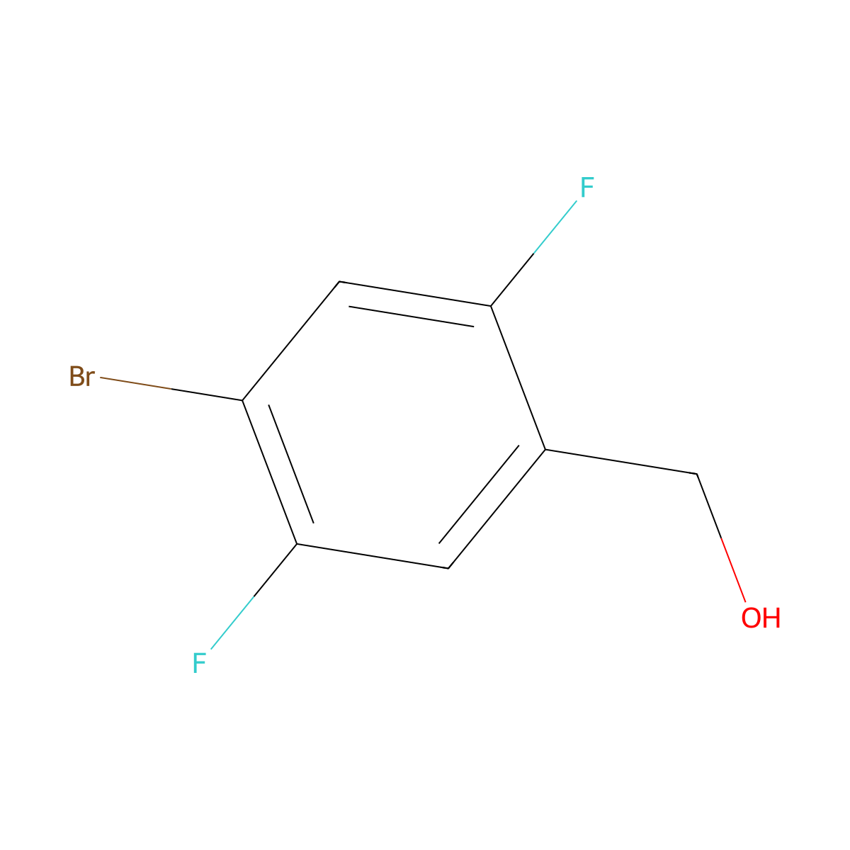 (4-Bromo-2,5-difluorophenyl)methanol molecular structure, CAS 486460-26-8