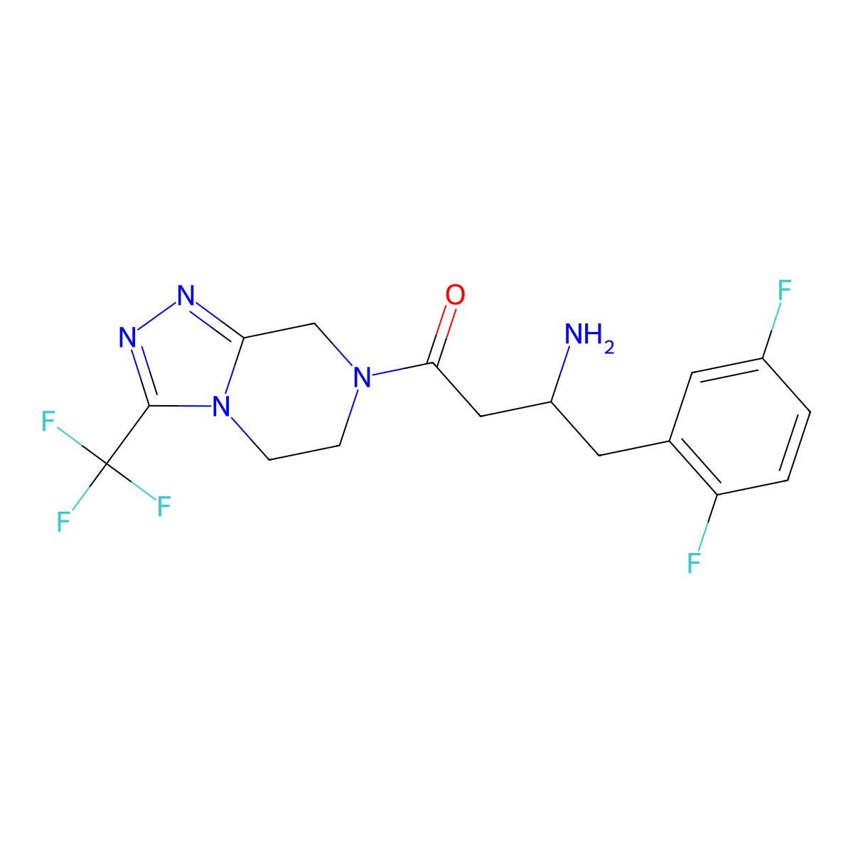 (3R)-3-amino-4-(2,5-difluorophenyl)-1-[3-(trifluoromethyl)-5H,6H,7H,8H-[1,2,4]triazolo[3,4-a]pyrazin-7-yl]butan-1-one hydrochloride molecular structure, CAS 486460-31-5