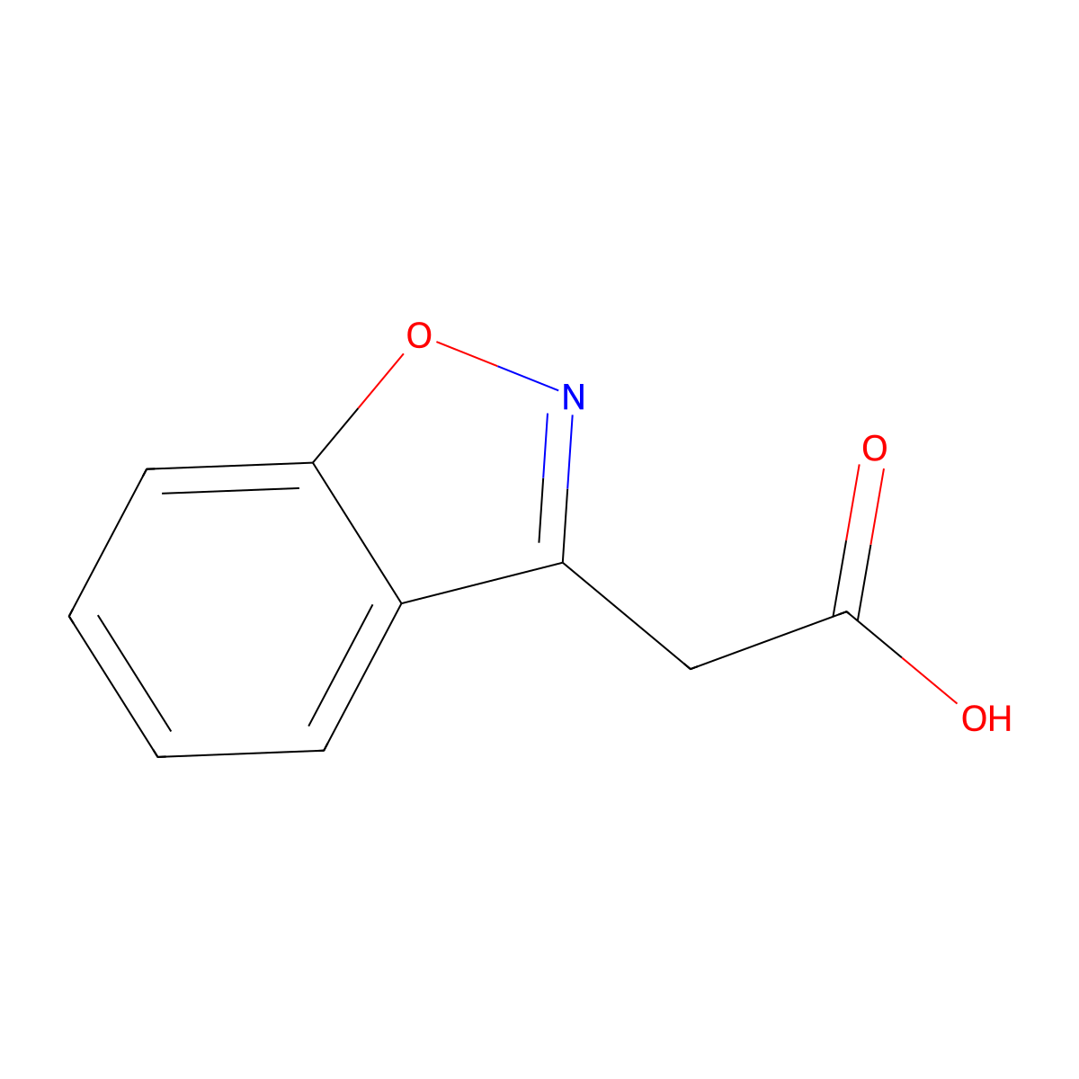 2-(1,2-Benzoxazol-3-yl)acetic acid molecular structure, CAS 4865-84-3