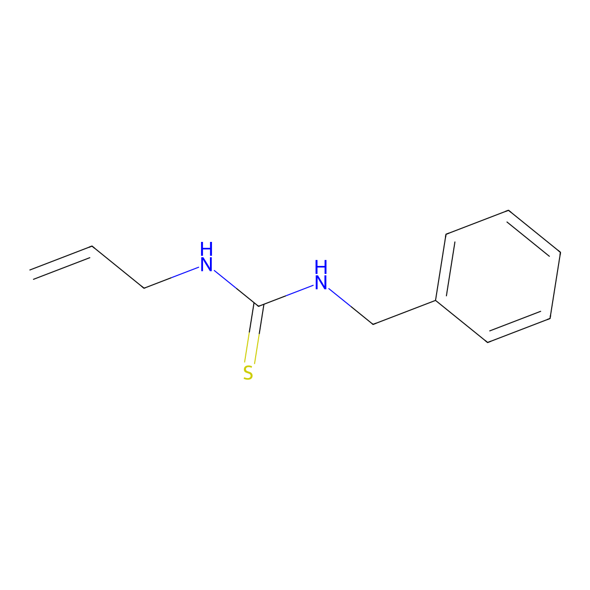 Thiourea, N-(phenylmethyl)-N'-2-propenyl- molecular structure, CAS 4866-57-3