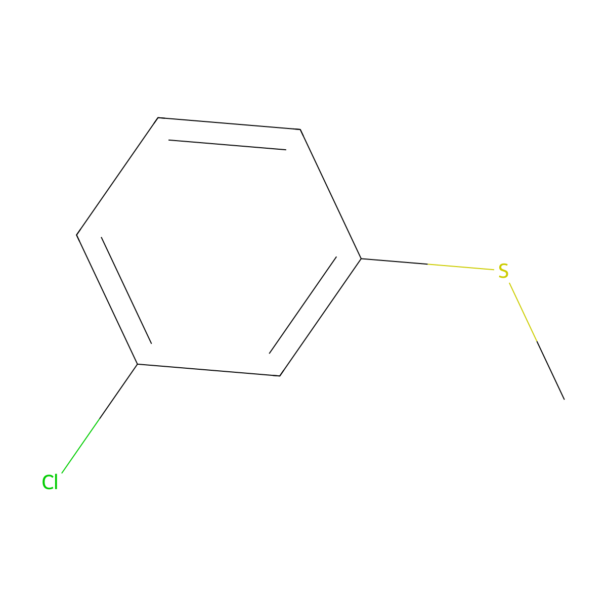 1-Chloro-3-(methylthio)benzene molecular structure, CAS 4867-37-2