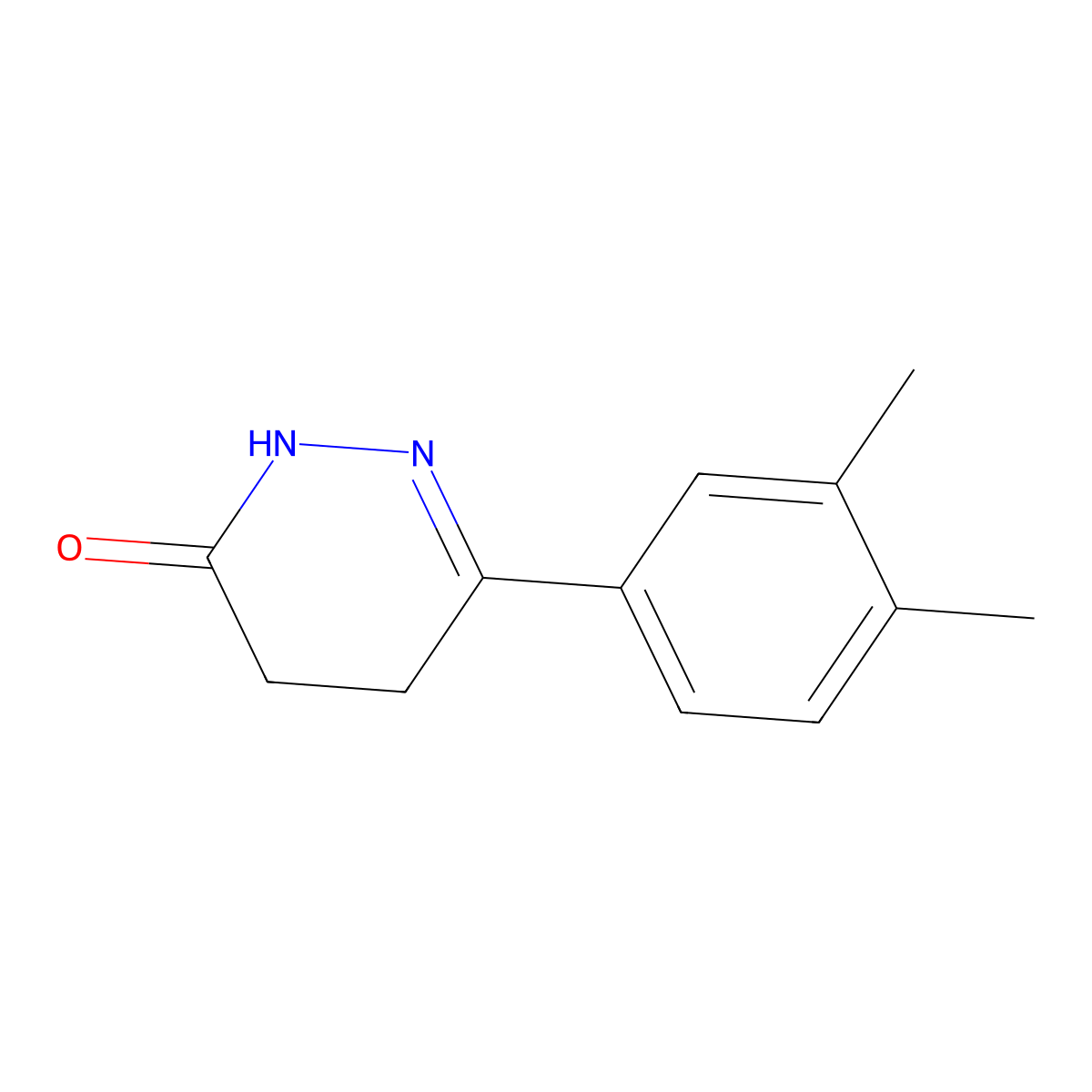 6-(3,4-dimethylphenyl)-4,5-dihydropyridazin-3(2H)-one molecular structure, CAS 4869-36-7