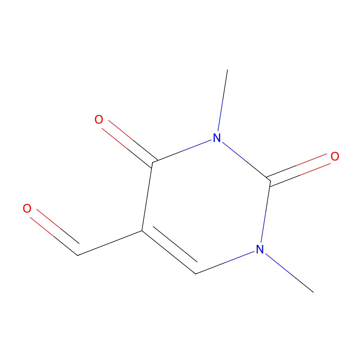 1,3-Dimethyl-5-formyluracil molecular structure, CAS 4869-46-9