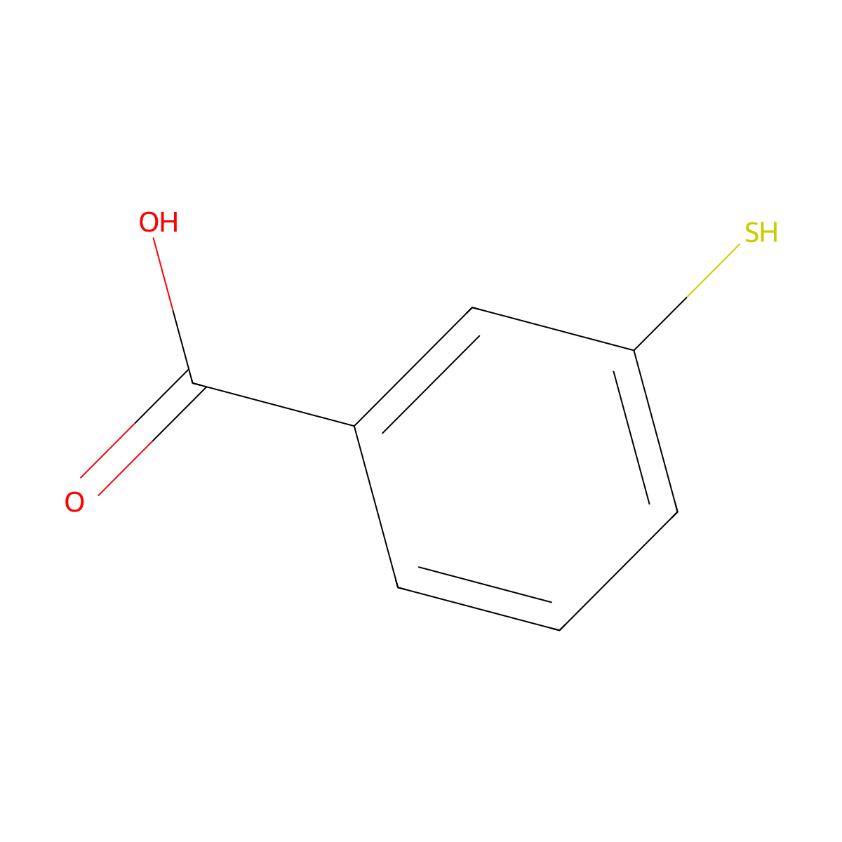 Benzoic acid, 3-mercapto- molecular structure, CAS 4869-59-4