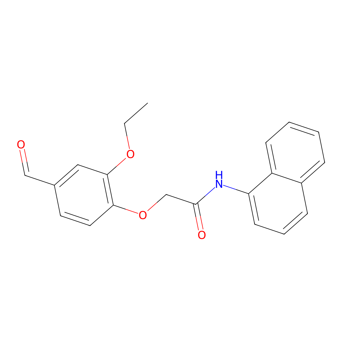 2-(2-ethoxy-4-formylphenoxy)-N-(1-naphthyl)acetamide molecular structure, CAS 486993-05-9