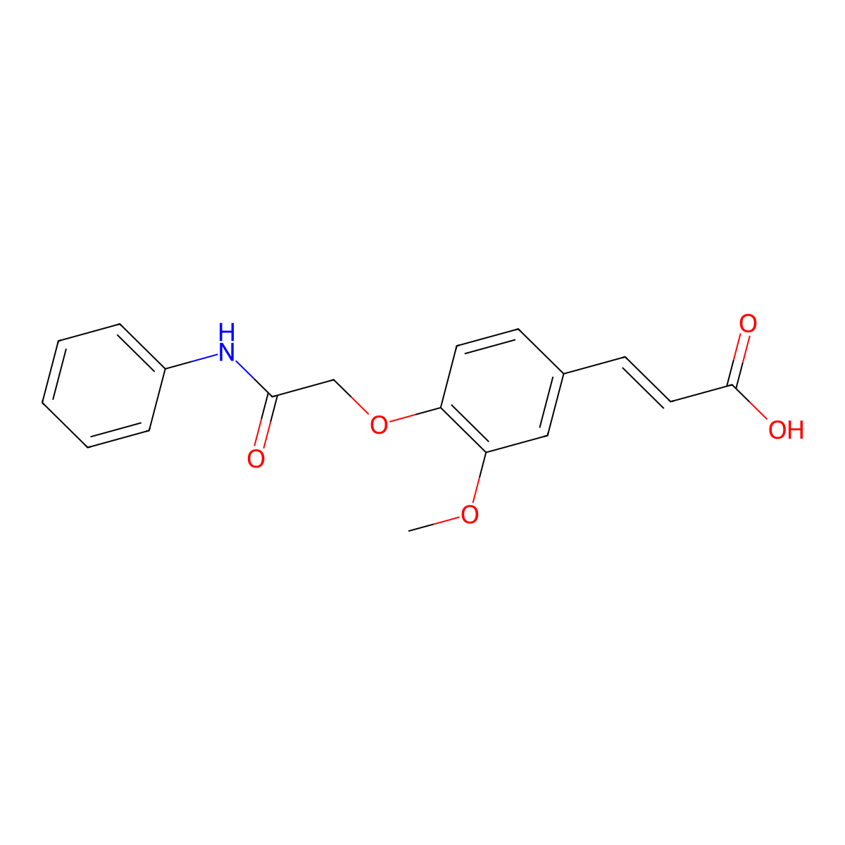 3-[4-(2-Anilino-2-oxoethoxy)-3-methoxyphenyl]prop-2-enoic acid molecular structure, CAS 486993-09-3