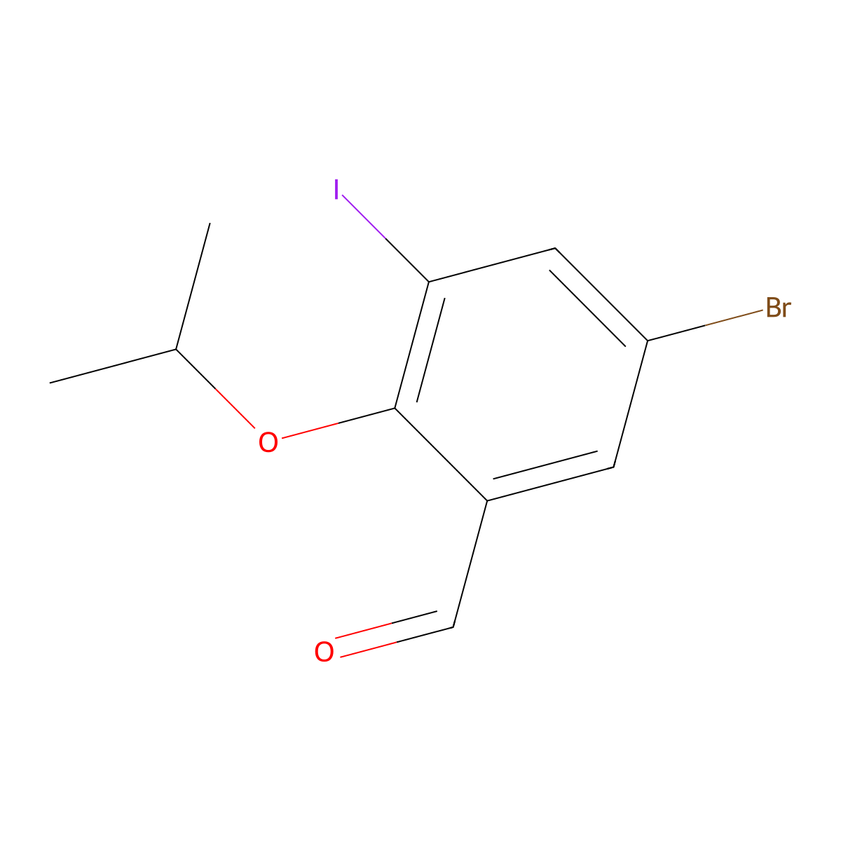 5-Bromo-3-iodo-2-isopropoxybenzaldehyde molecular structure, CAS 486993-97-9
