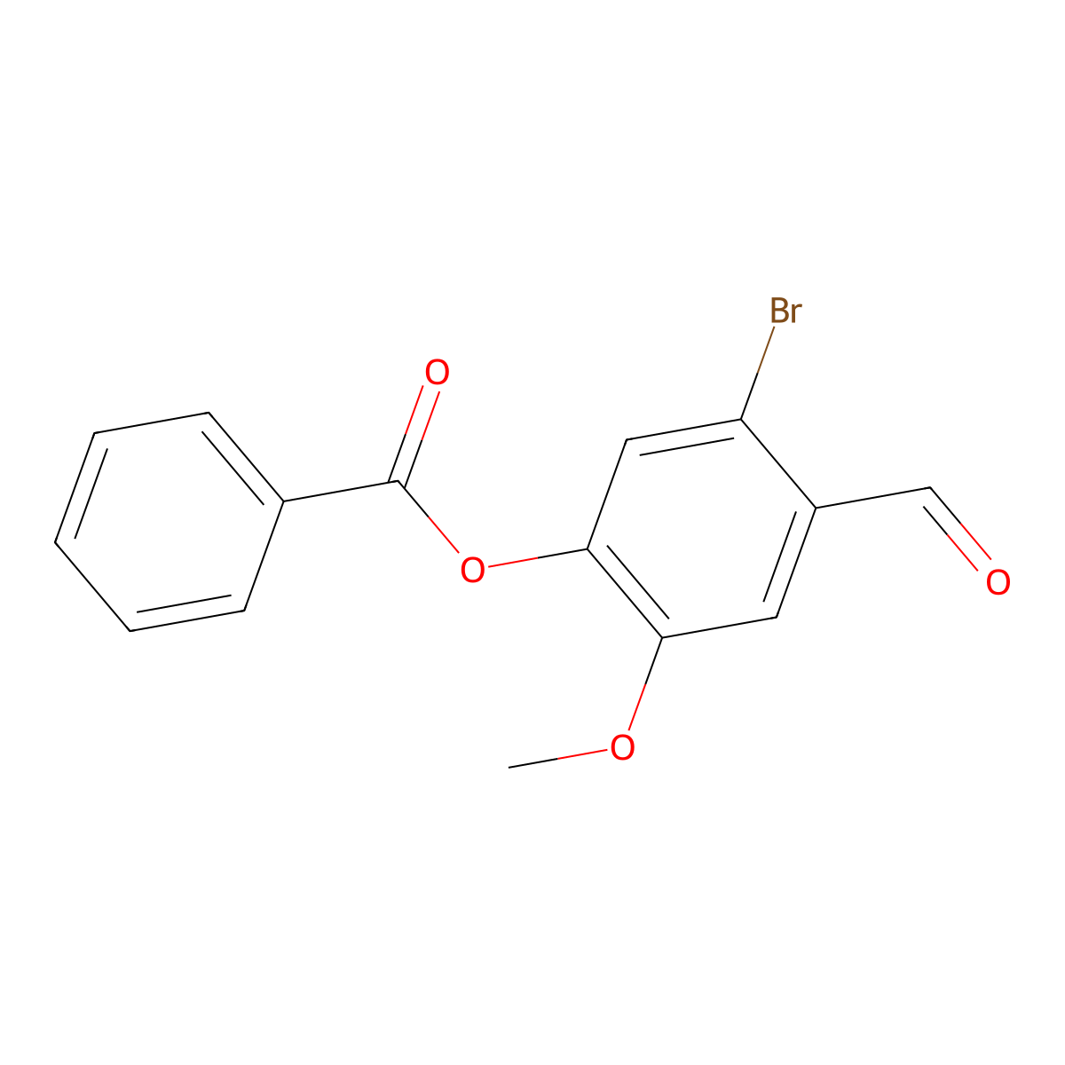 5-Bromo-4-formyl-2-methoxyphenyl benzoate molecular structure, CAS 486994-01-8