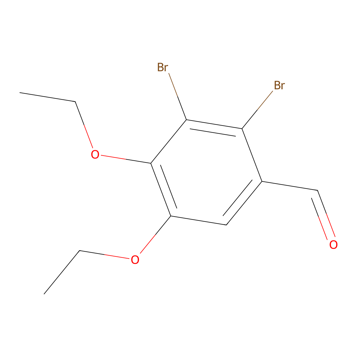 2,3-Dibromo-4,5-diethoxybenzaldehyde molecular structure, CAS 486994-08-5
