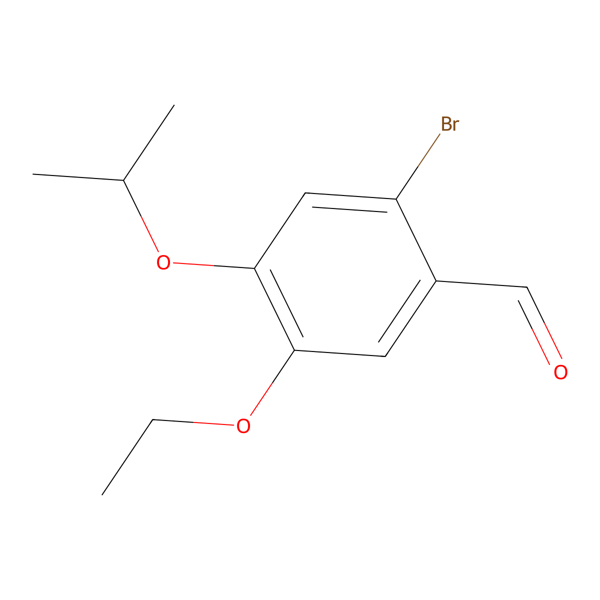 2-Bromo-5-ethoxy-4-isopropoxybenzaldehyde molecular structure, CAS 486994-09-6