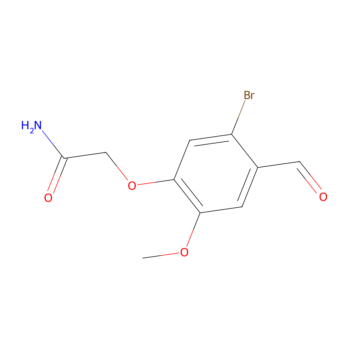 2-(5-Bromo-4-formyl-2-methoxyphenoxy)acetamide molecular structure, CAS 486994-16-5