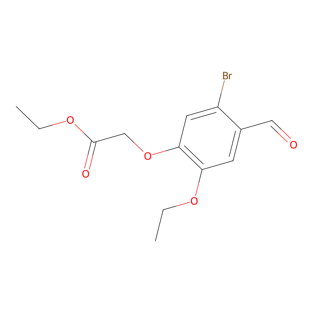 Ethyl 2-(5-bromo-2-ethoxy-4-formylphenoxy)acetate molecular structure, CAS 486994-20-1