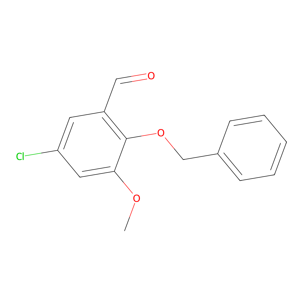 2-(Benzyloxy)-5-chloro-3-methoxybenzaldehyde molecular structure, CAS 486994-24-5