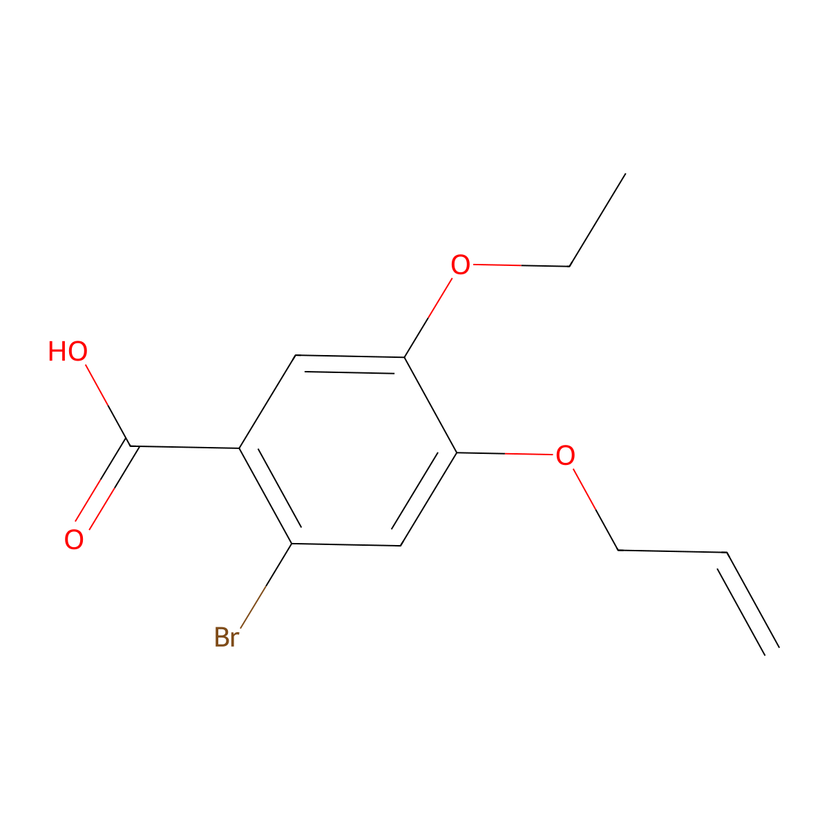 4-(Allyloxy)-2-bromo-5-ethoxybenzoic acid molecular structure, CAS 486994-79-0
