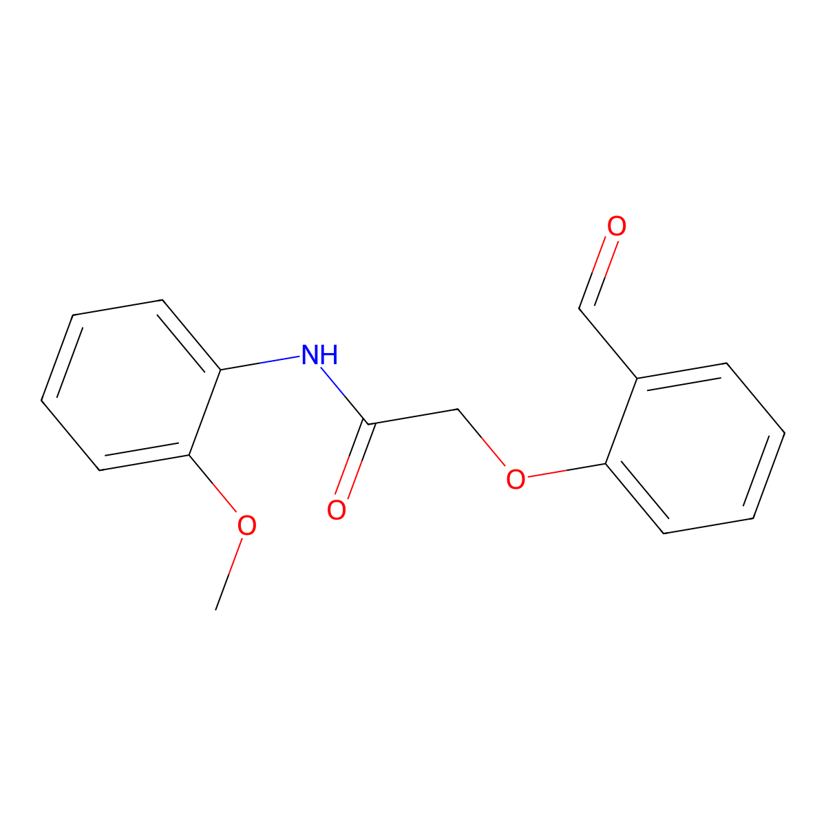2-(2-formylphenoxy)-N-(2-methoxyphenyl)acetamide molecular structure, CAS 486995-02-2