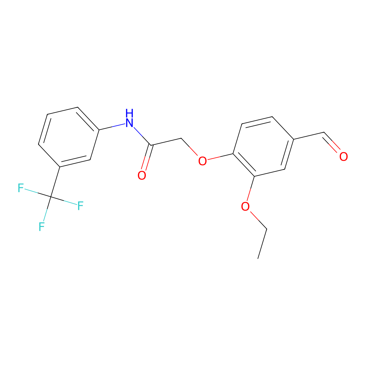 2-(2-Ethoxy-4-formylphenoxy)-N-[3-(trifluoromethyl)phenyl]acetamide molecular structure, CAS 486995-03-3