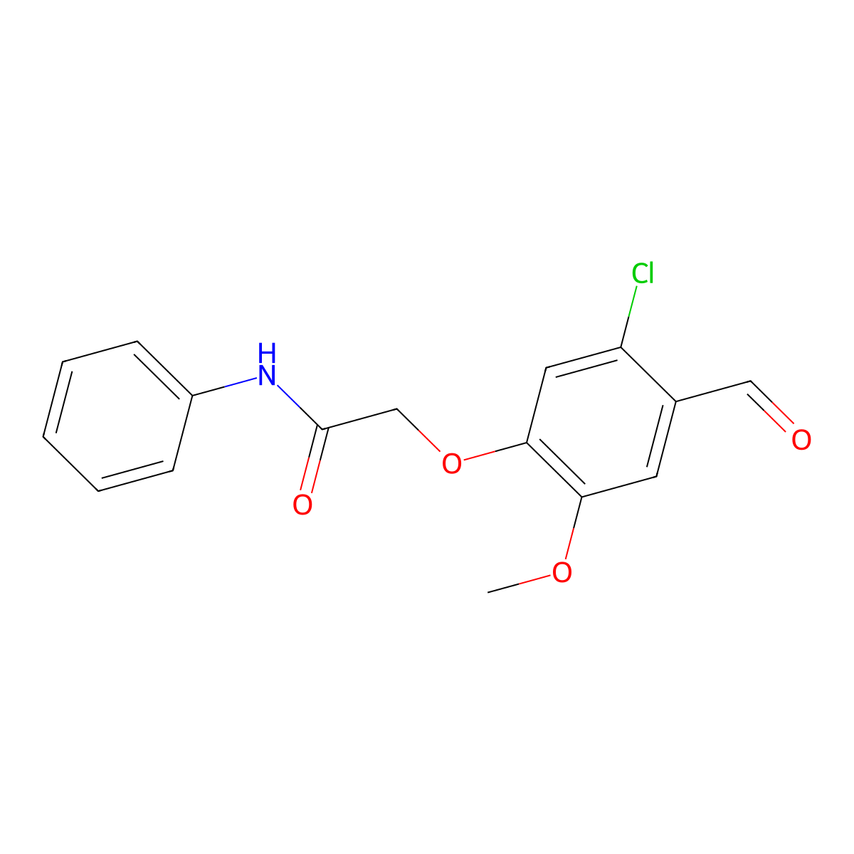 2-(5-chloro-4-formyl-2-methoxyphenoxy)-N-phenylacetamide molecular structure, CAS 486995-21-5