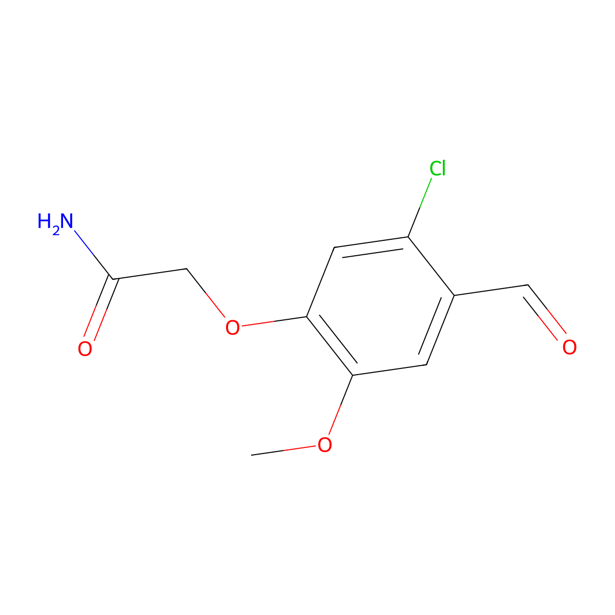 2-(5-Chloro-4-formyl-2-methoxyphenoxy)acetamide molecular structure, CAS 486995-22-6