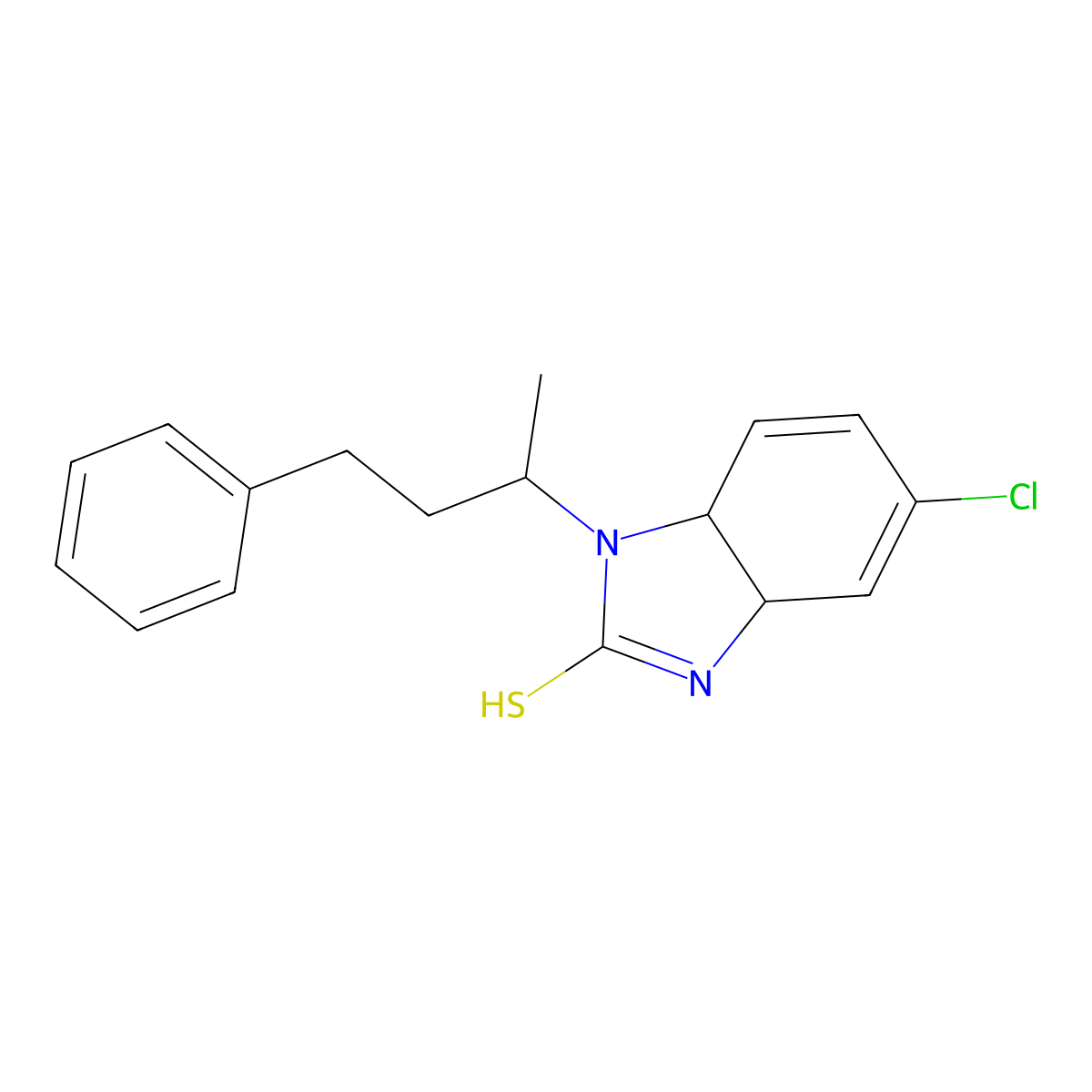 6-chloro-3-(4-phenylbutan-2-yl)-3a,7a-dihydro-1H-benzimidazole-2-thione molecular structure, CAS 486997-47-1