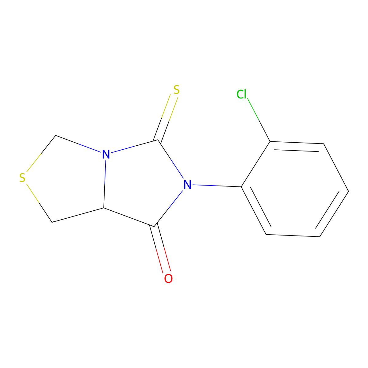 6-(2-Chlorophenyl)tetrahydro-5-thioxo-3H,7H-imidazo[1,5-c]thiazol-7-one molecular structure, CAS 486997-75-5