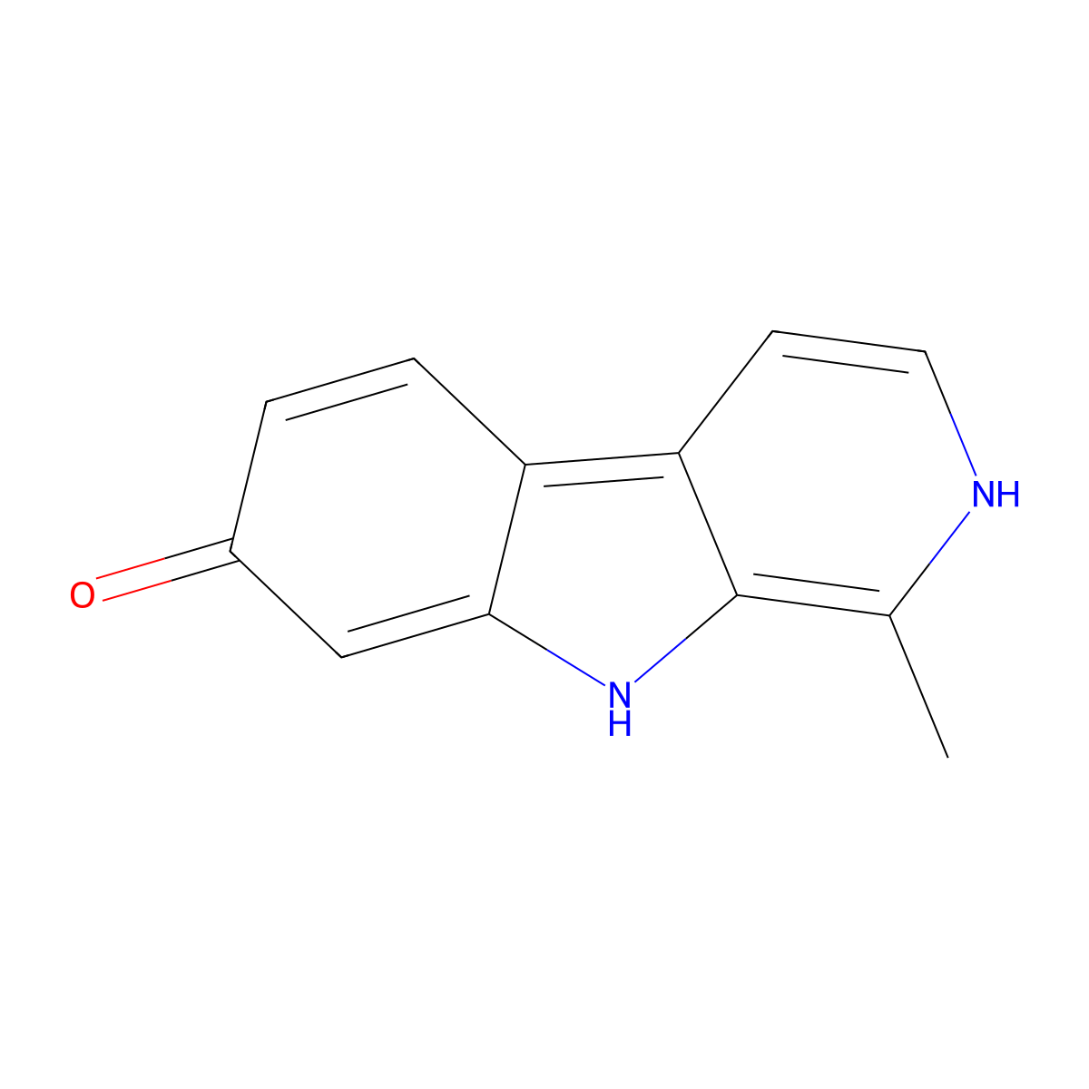 Harmol molecular structure, CAS 487-03-6