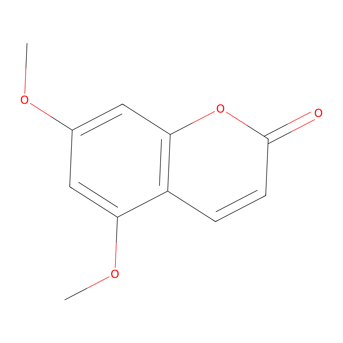 5,7-Dimethoxycoumarin molecular structure, CAS 487-06-9