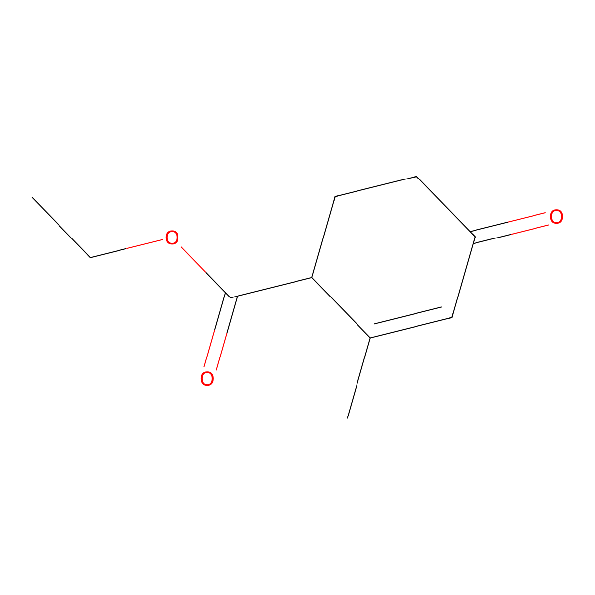 4-Carbethoxy-3-methyl-2-cyclohexen-1-one molecular structure, CAS 487-51-4