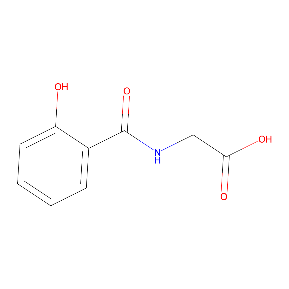 Salicyluric Acid molecular structure, CAS 487-54-7
