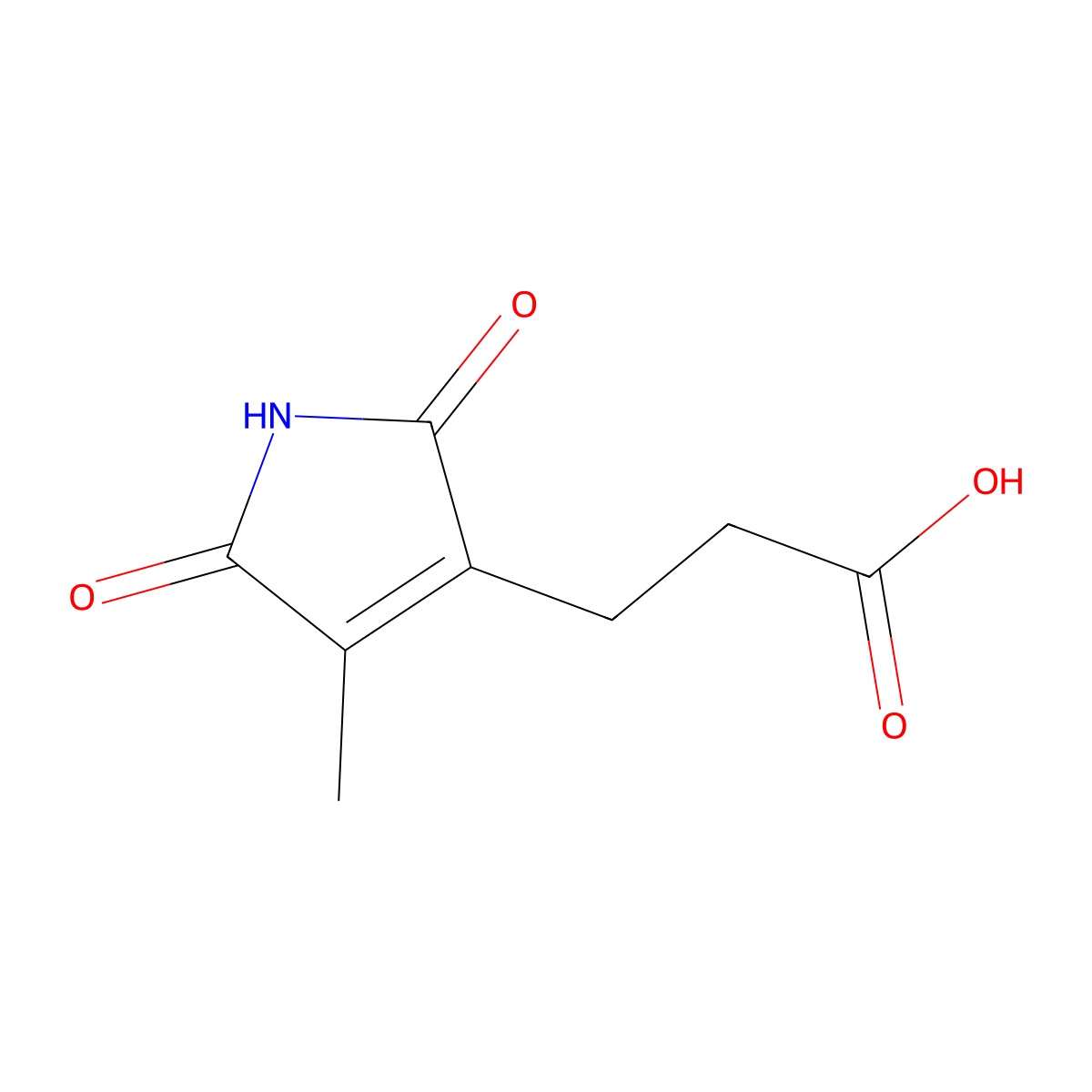 Hematinic acid molecular structure, CAS 487-65-0