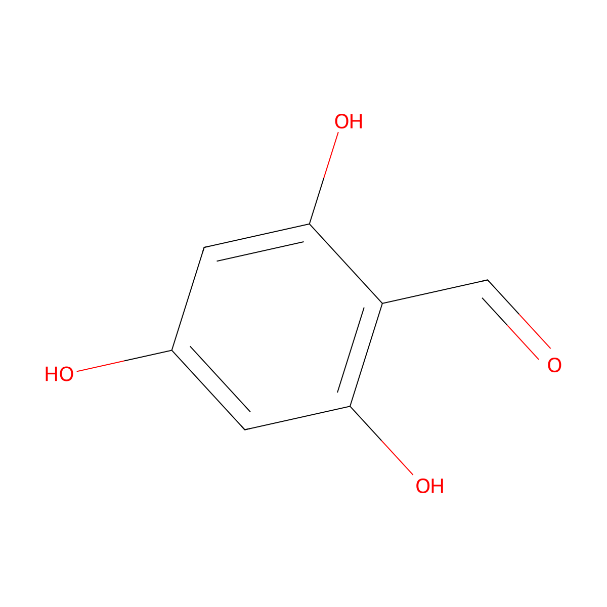 2,4,6-Trihydroxybenzaldehyde molecular structure, CAS 487-70-7