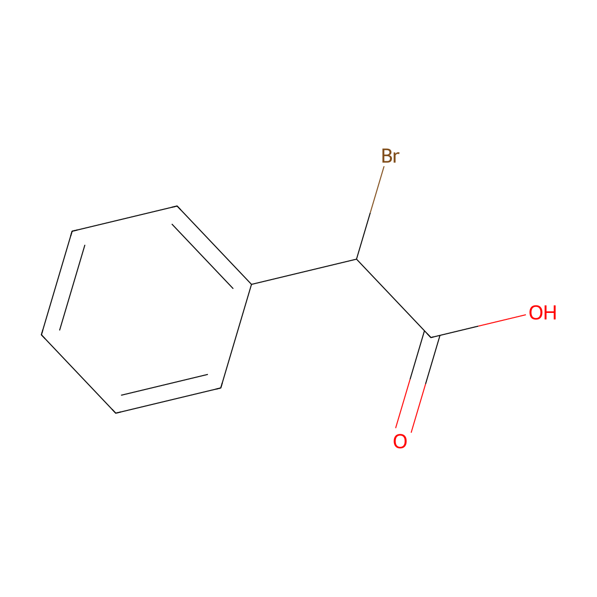 Bromo(phenyl)acetic acid molecular structure, CAS 4870-65-9