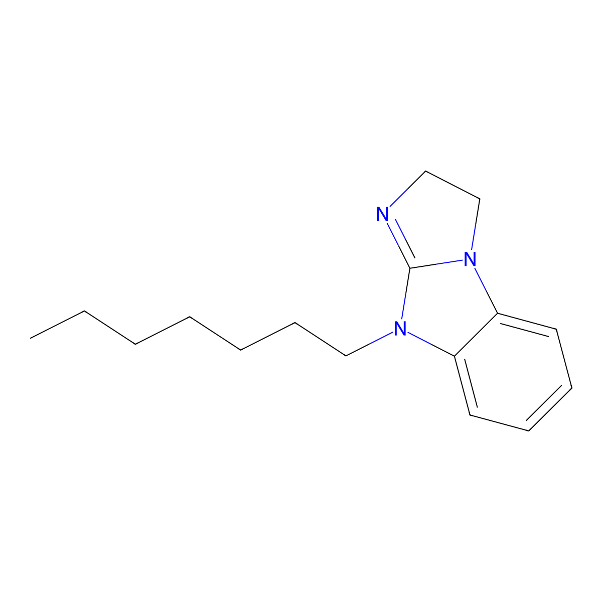 9-heptyl-2,9-dihydro-3H-imidazo[1,2-a]benzimidazole molecular structure, CAS 487006-08-6