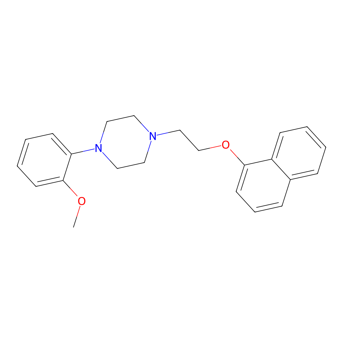 1-(2-Methoxyphenyl)-4-(2-naphthalen-1-yloxyethyl)piperazine molecular structure, CAS 487008-52-6