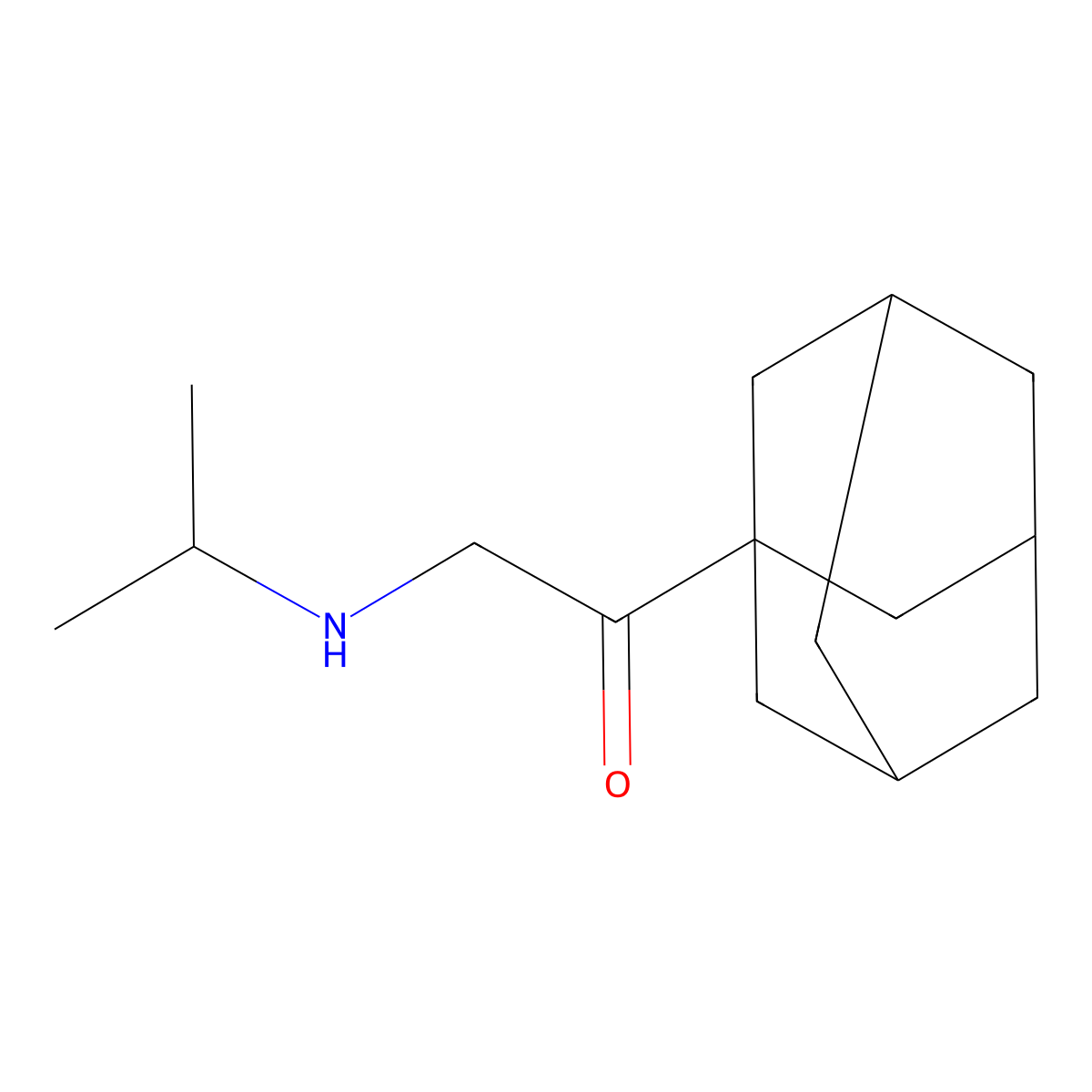 1-(1-Adamantyl)-2-(isopropylamino)ethanone molecular structure, CAS 487012-61-3