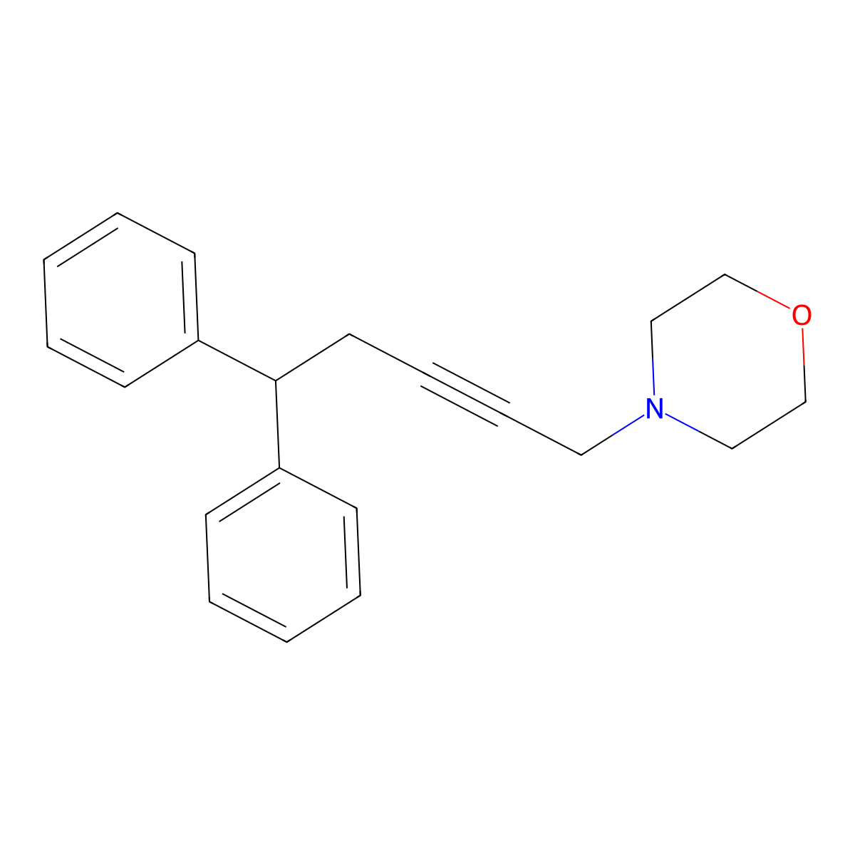 4-(5,5-Diphenylpent-2-ynyl)morpholine molecular structure, CAS 487012-73-7