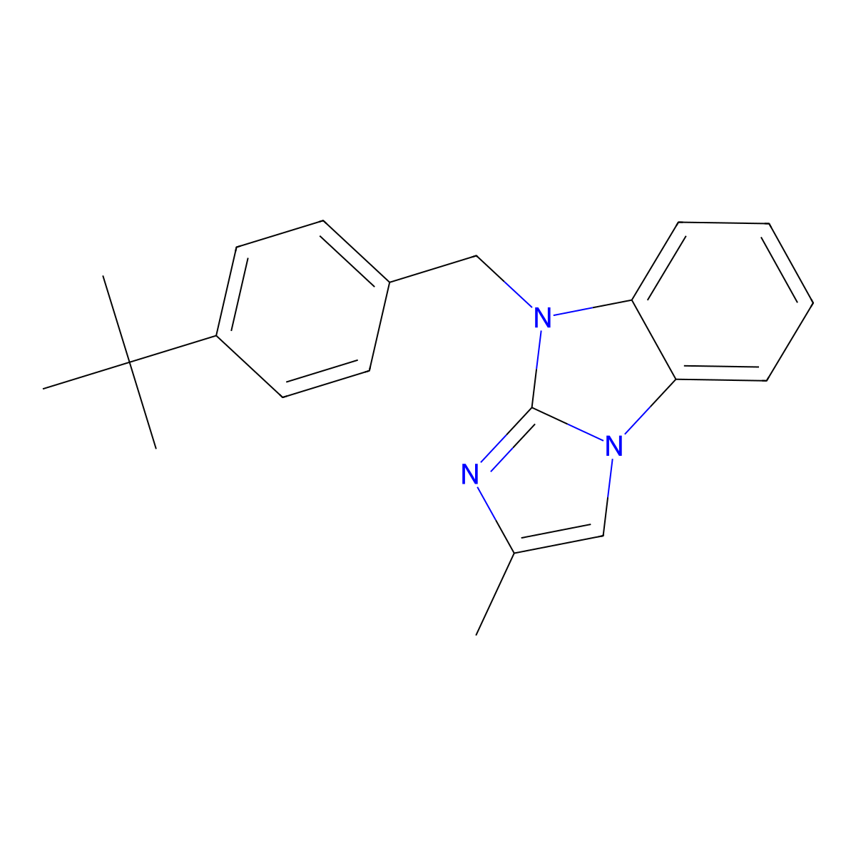 4-[(4-Tert-butylphenyl)methyl]-2-methylimidazo[1,2-a]benzimidazole molecular structure, CAS 487012-94-2
