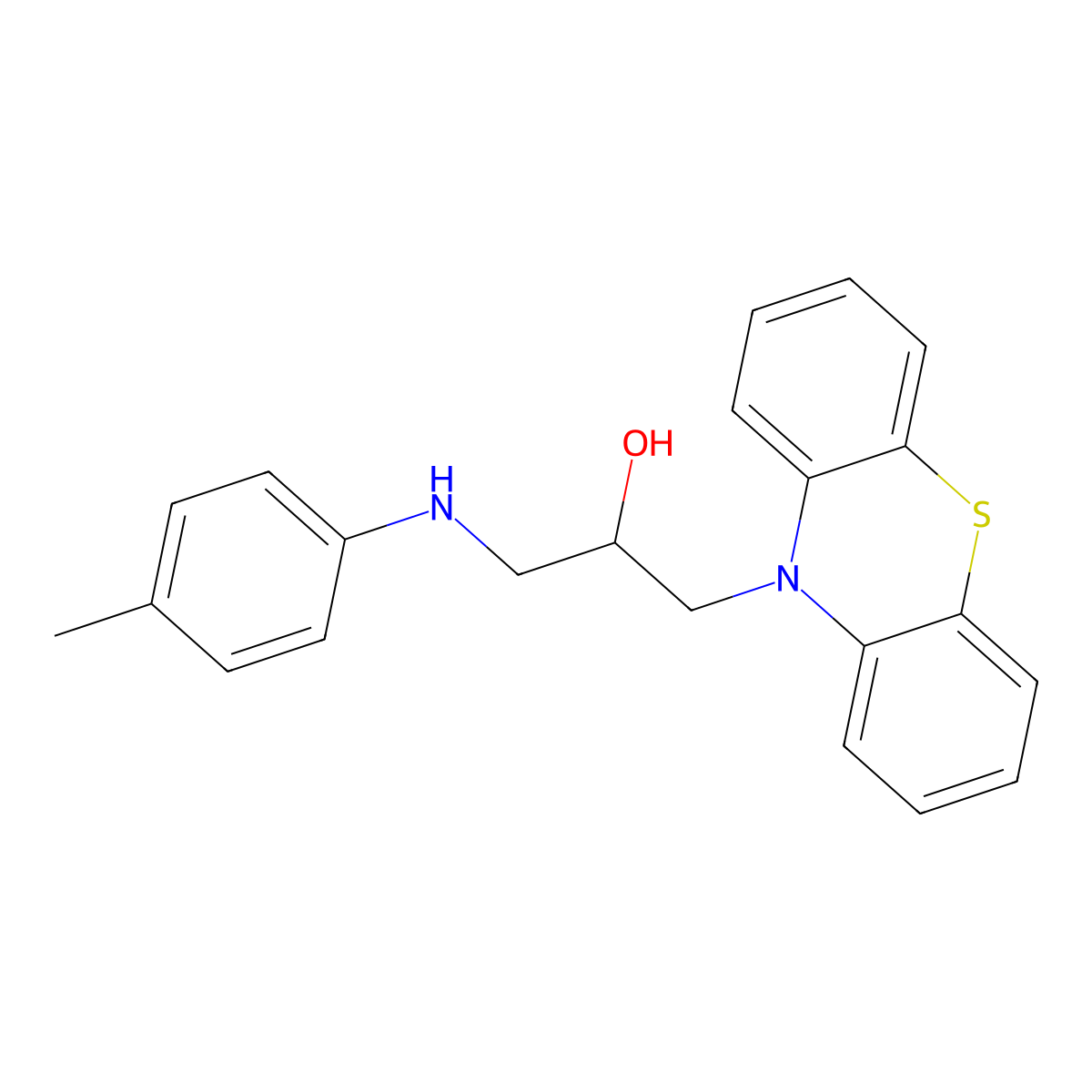 3-[(4-Methylphenyl)amino]-1-phenothiazin-10-ylpropan-2-ol molecular structure, CAS 487013-54-7
