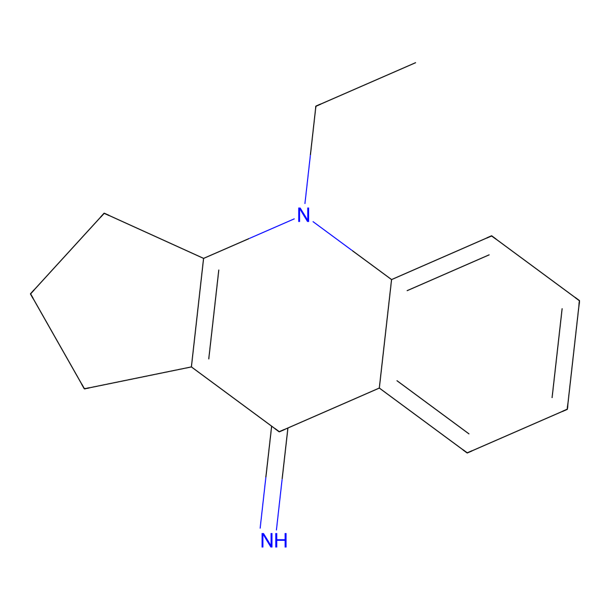 4-Ethyl-2,3-dihydro-1H-cyclopenta[b]quinolin-9(4H)-imine molecular structure, CAS 487013-57-0