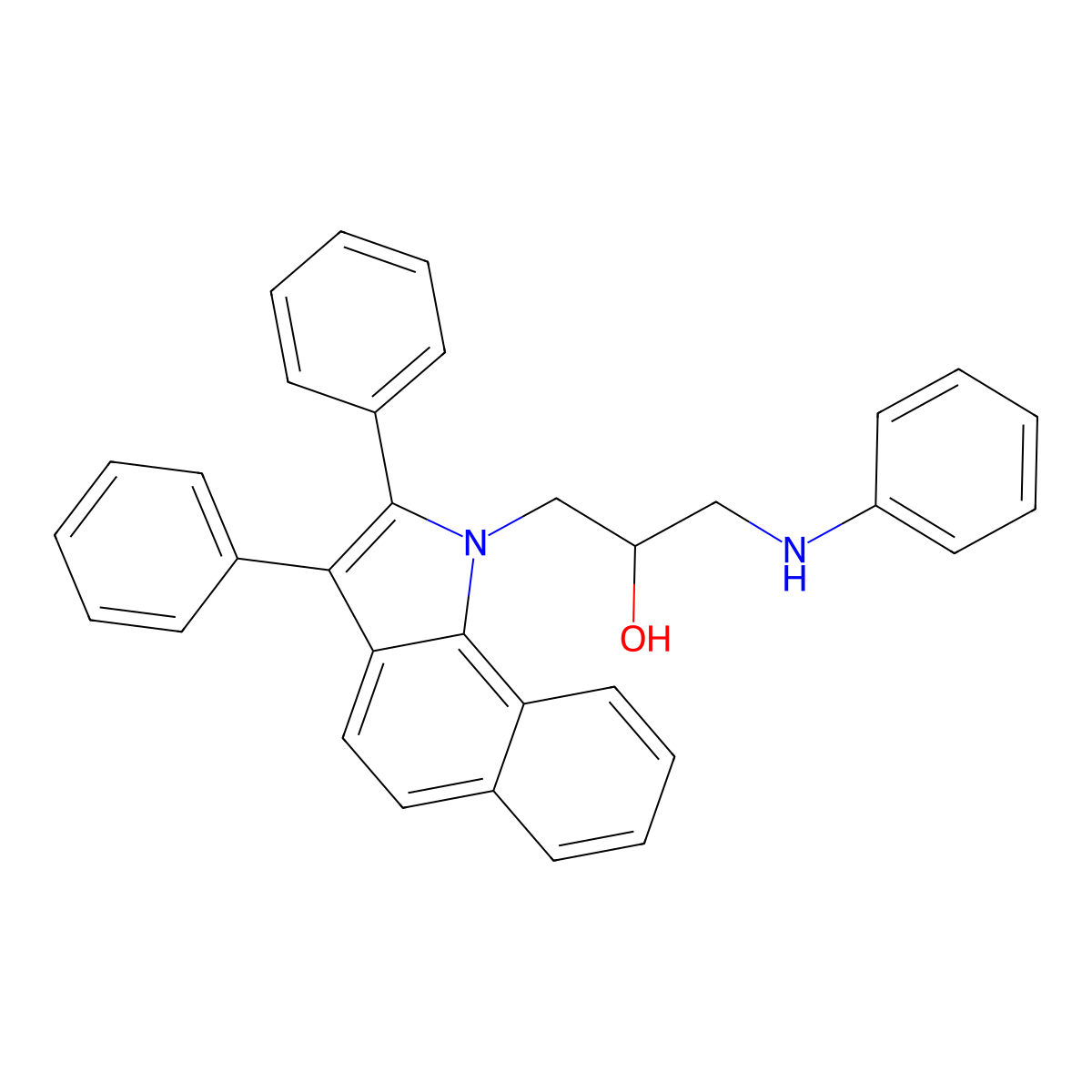 1-anilino-3-(2,3-diphenyl-1H-benzo[g]indol-1-yl)-2-propanol molecular structure, CAS 487013-68-3