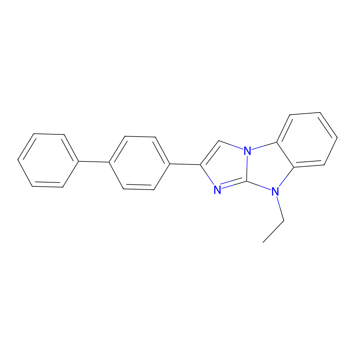 4-Ethyl-2-(4-phenylphenyl)imidazo[1,2-a]benzimidazole molecular structure, CAS 487014-05-1