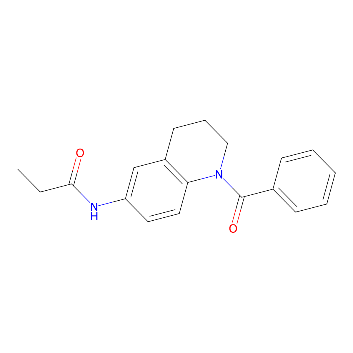 N-(1-benzoyl-1,2,3,4-tetrahydroquinolin-6-yl)propanamide molecular structure, CAS 487018-51-9