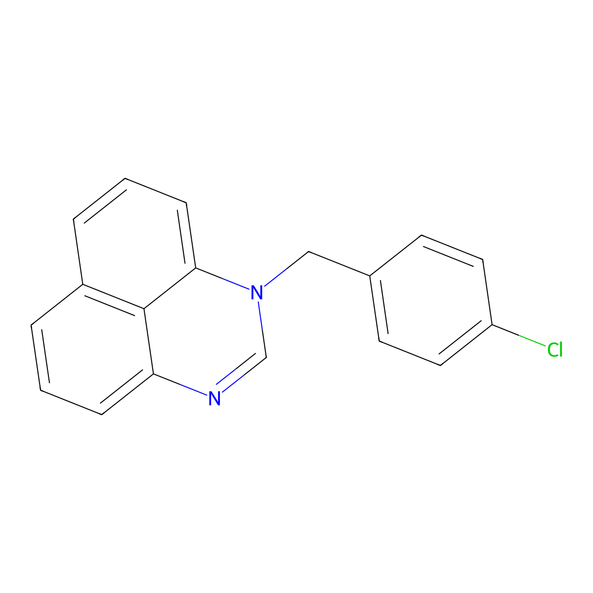 1-(4-chlorobenzyl)-1H-perimidine molecular structure, CAS 487020-40-6