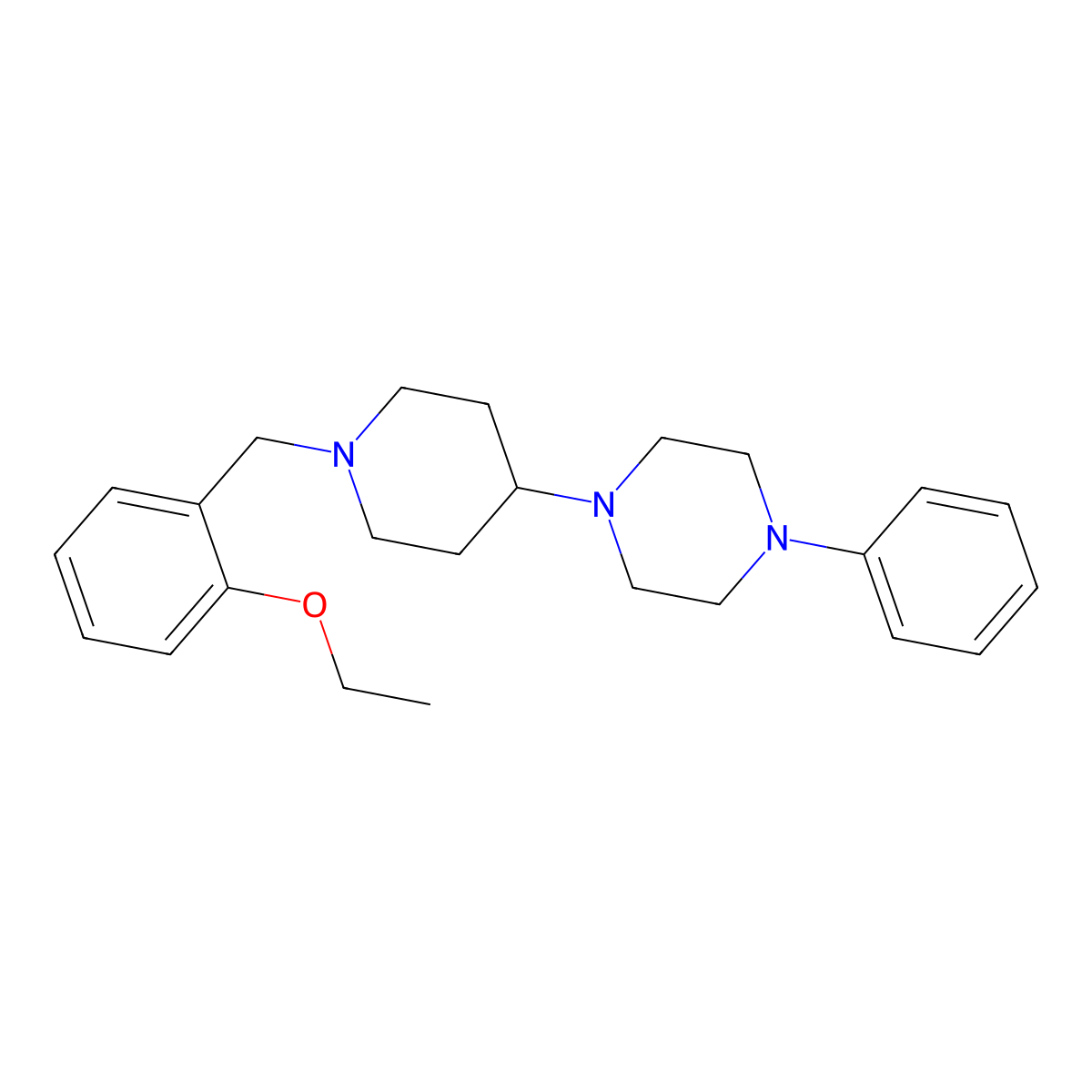 1-[1-[(2-Ethoxyphenyl)methyl]piperidin-4-yl]-4-phenylpiperazine molecular structure, CAS 487022-42-4