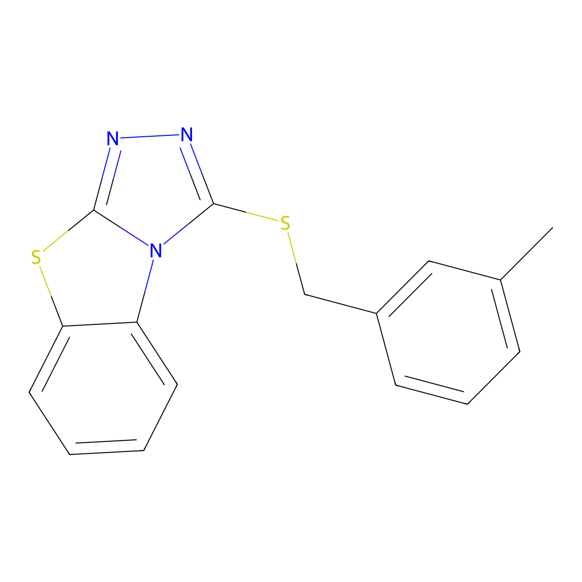 3-[(3-Methylbenzyl)sulfanyl][1,2,4]triazolo[3,4-b][1,3]benzothiazole molecular structure, CAS 487023-78-9