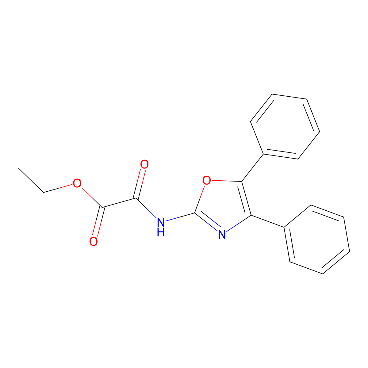 Ethyl [(4,5-diphenyl-1,3-oxazol-2-yl)amino](oxo)acetate molecular structure, CAS 487026-44-8
